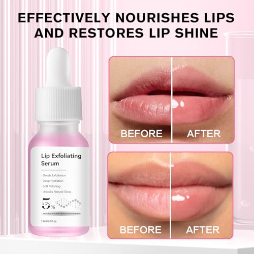 DR.Seya PHA 5% Exfoliating Lip Serum Overnight Treatment for Smooth, Plump Lips - 1 Fl Oz
