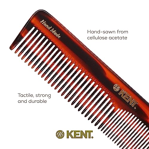 Kent 16T Double-Tooth Comb for All Hair Types | 7.2" Dressing Comb