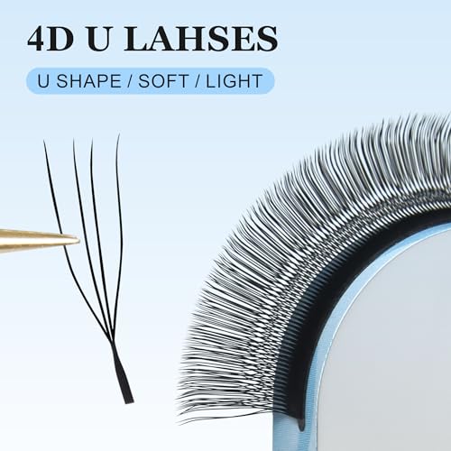 4D U Eyelash Extensions 0.07D 9-13mm Mix Professional Salon