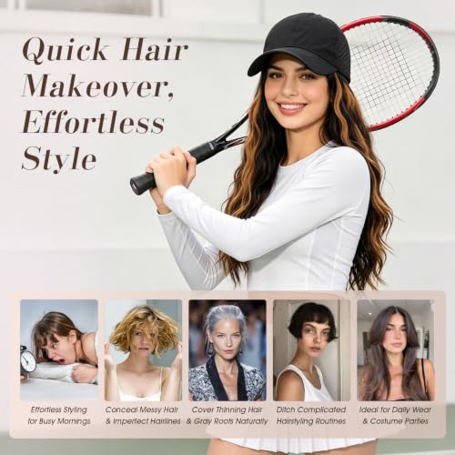 Wig Baseball Cap with Hair | Lightweight Quick-Dry Hat