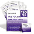 Acetone Nail Polish Remover Pads - 120 Pack Individually Wrapped Travel Wipes