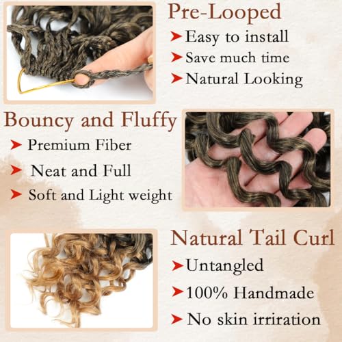 10 Inch Pretwisted Gogo Curl Crochet Hair - 8 Packs, Ocean Wave
