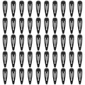 Black Snap Hair Clips 2 inch - 50 Pack Barrettes