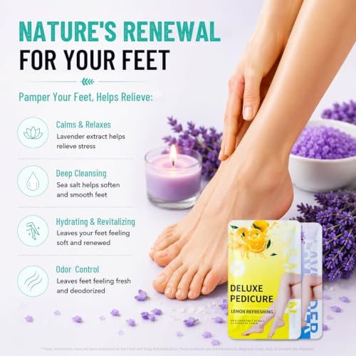 LUIFAC Epsom Salt Foot Soak Variety Pack - 12 Travel Packets (14.8 oz)