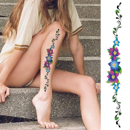CARGEN Temporary Tattoos - Sexy Flowers Vine Butterfly 10 Sheet Set