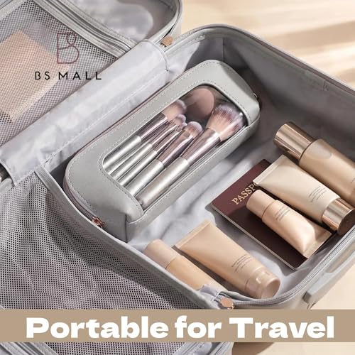 14-Piece Makeup Brush Set with Leather Travel Case