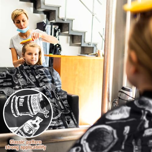 Milukon Professional Hair Cutting Cape, Salon Barber Cape with Adjustable Snap Hair Stylist Capes for Hair Treatment for Adults Kids Christmas Gifts