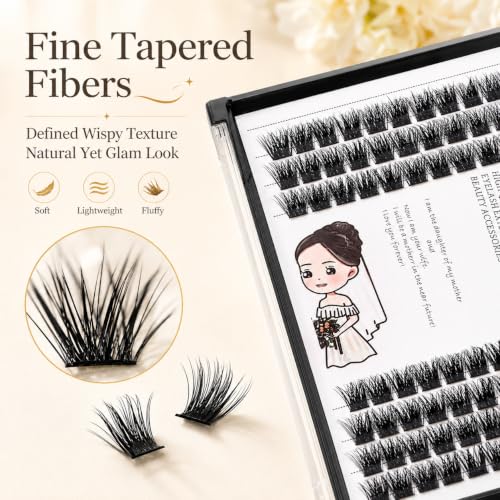 Bodermincer Wispy Lash Clusters 84pc D Curl Eyelash Extensions