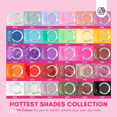 SAVILAND 30-Color Dip Powder Nail Kit with Electric Drill Starter Set