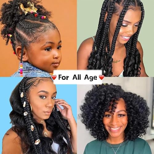Deep Wave Braiding Hair 14" 100g 2-Bundle Pack Natural