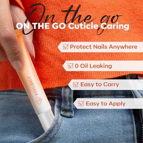 modelones Cuticle Oil Pen Rose for Growth and Strength Nail Growth Oil Cuticle Softener Quick Dry Nail Care Moisturize and Strengthen Damaged Nails 10ml 0.34Fl Oz