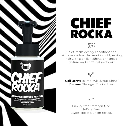 Chief Rocka Xtreme Moisture Mousse for Curly Hair, 8oz