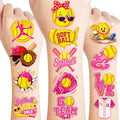 96 Softball Temporary Tattoos for Kids - Waterproof
