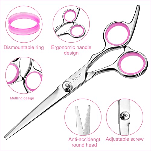 Hair Scissors Blending Shears Set, Fcysy Hair Cutting Scissors Kit Barber Scissors Thinning Shears, Hair Cut Set Professional Salon Haircutting Tools Hairdresser Scissors of Hairdressing Accessories