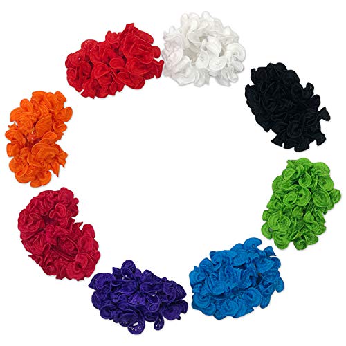 Scunci Ruffle Ponytailers, Bright Colors, 8-Count per Pack (1-Pack)
