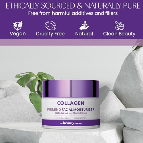 Collagen Daily Face Moisturizer - Anti-Aging, Skin Firming, Hydrating - Dermatologist Tested, Clean Beauty, Cruelty-Free Korean Skin Care for All Skin Types - 1.69 fl. oz (2 Pack)