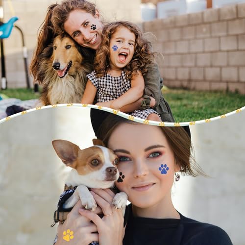 Dog Paw Glitter Temporary Tattoos 30 Sheets 240pcs