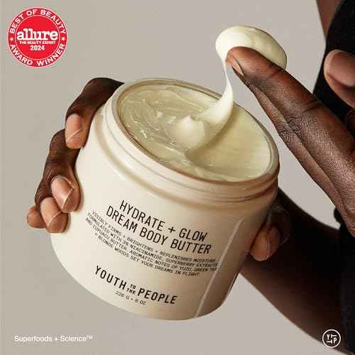 Youth To The People Superberry Hydrate + Glow Dream Body Butter - 3% Niacinamide + Jojoba Oil, Shea + Cupua?u Butters, Yuzu + Green Tea + Blonde Woods Scented Body Lotion, Firming Moisturizer, Vegan