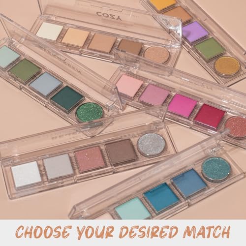 Profusion Cosmetics Mini Eyeshadow Palette ? 5 Compact Shades for Travel, Neutral Matte & Shimmer Finishes, Vitamin A & E Infused, Vegan & Cruelty-Free Makeup (Bejeweled)