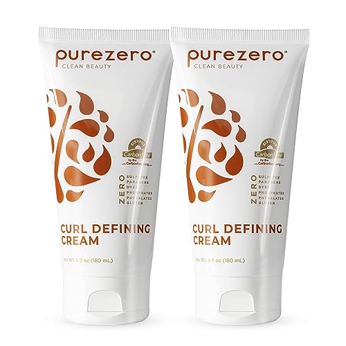 Purezero Curl Cream for Defined Hydrated Curls - 6oz, 2 Pack