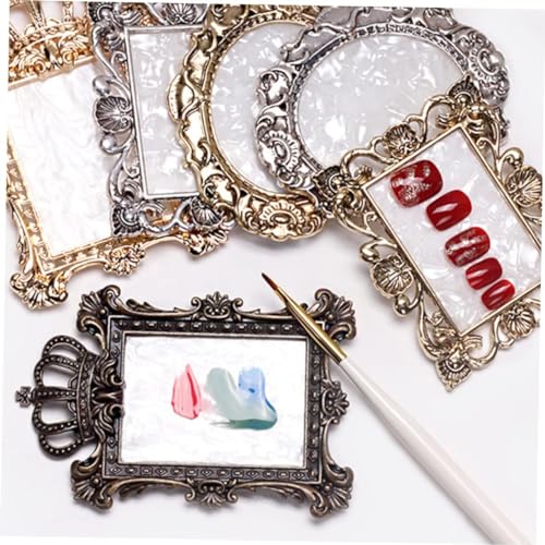 Resin Nail Art Palette Set - Crown Design, 3 Pack