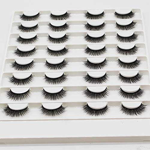 16 Pairs 3D Mink False Eyelashes - Natural Short Lashes