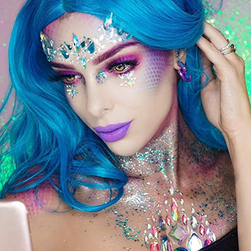 iMethod Mermaid Face Jewels Stick-On Gems, 6 Pack