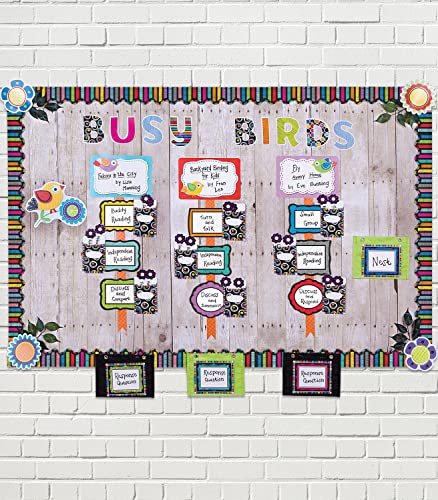 Carson Dellosa 219-Piece 4 Inch Colorful Chalkboard Cutout Letters for Bulletin Boards, Numbers, Punctuation & Symbols, Multi-Pattern Bulletin Board Letters, Classroom Letters for Bulletin Board