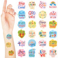 240 Pcs Religious Glitter Temporary Tattoos for Kids