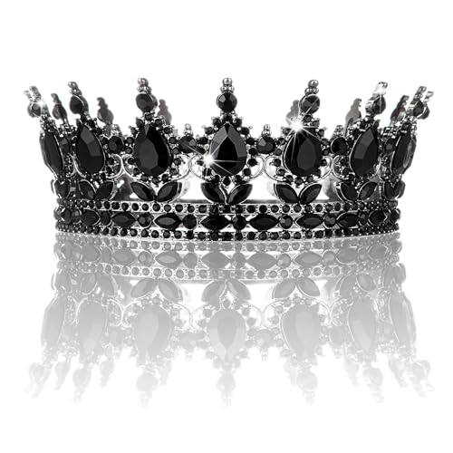 Gold Crystal Rhinestone Crown Tiara for Women