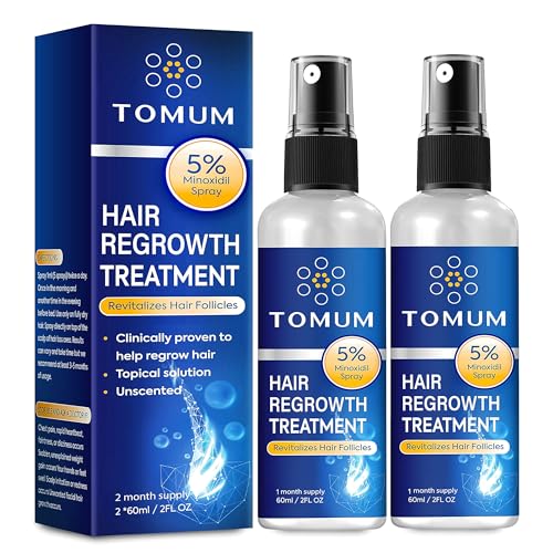 5% Minoxidil Hair Growth Spray for Men & Women - 60ml 2 Pack