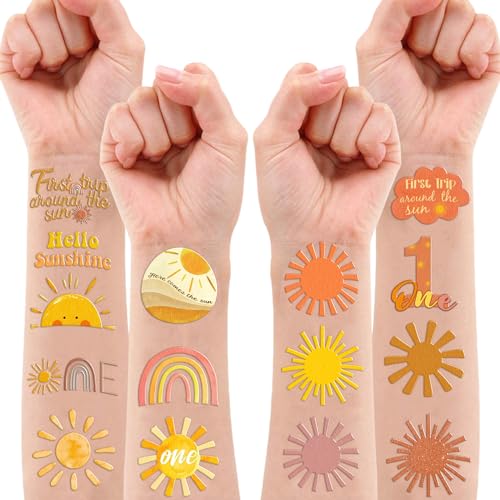 100 PCS Boho Sunshine Temporary Tattoos for Kids
