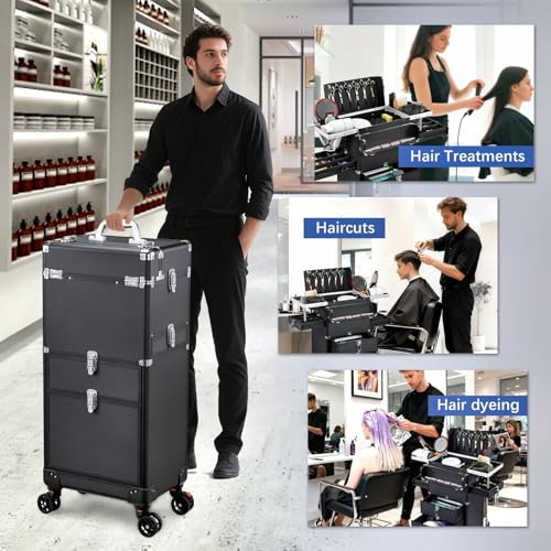 Salon Cart with 4 Drawers & Lockable Wheels