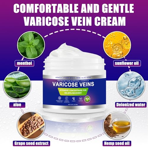 Varicose Veins Cream for Legs with Arnica & Aloe Vera