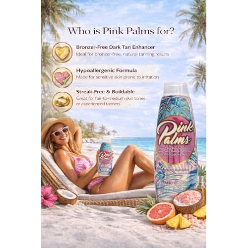 Tanovations Pink Palms Sunny & Chic Dark Tan Enhancer - 10 oz.
