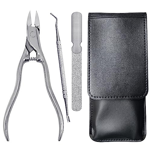 Wide Jaw Opening Nail Clippers and 3pcs Long Handle Nail Clippers Combo, Large Heavy Duty for Toenail Fingernail for Men Women Adult Seniors