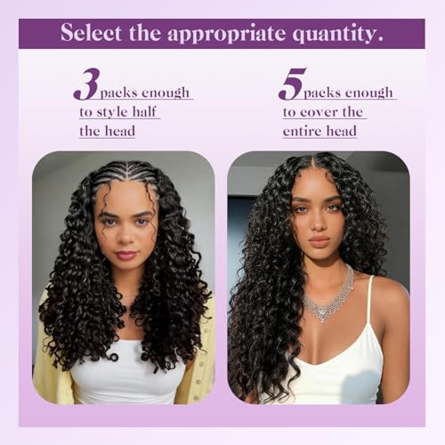16-Inch Deep Wave Crochet Hair for Black Women - Human Hair