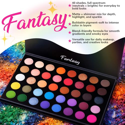 CHARMCODE 40 Color Eyeshadow Palette - Matte & Shimmer
