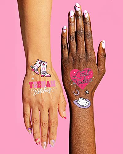 Last Rodeo Bachelorette Temporary Tattoos - 48 Glitter Styles