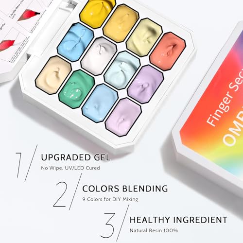 Karroy Ombre Gel Nail Polish Palette 12 Color Gradient Nail Art Kit