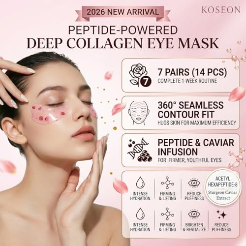 Collagen Eye Mask Patches - 7 Pack for Dark Circles & Puffiness
