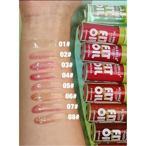 4-Piece Plumping Lip Oil Set - 12Hr Hydrating High Shine