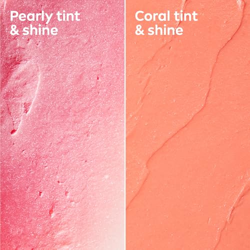 NIVEA Peach Lip Care (4 x 0.17 oz Stick) + NIVEA Shimmer Lip Care (4 x 0.17 oz Stick), Lip Balm Set with Shea Butter, Nourishing Oils and Vitamin C & E