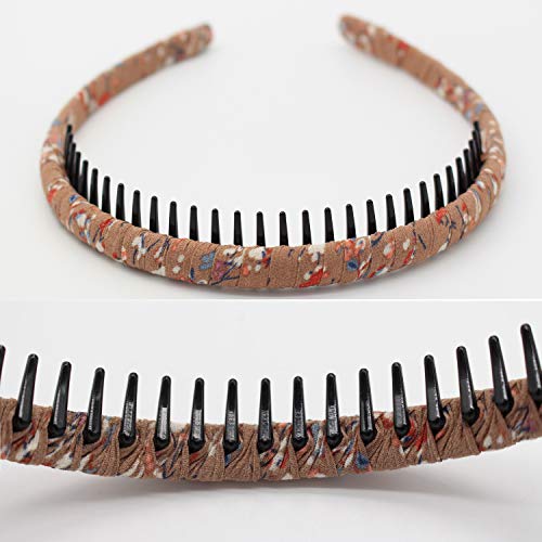 Zig Zag Headbands for Women (Pack of 4) Non-Slip Hair Bands