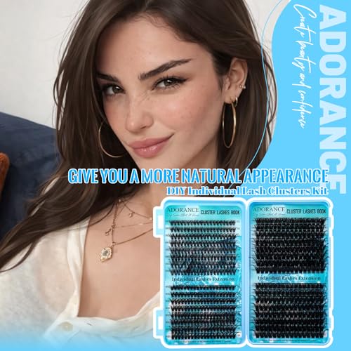 Adorance Lash Clusters Kit 576pcs – DIY Eyelash Extensions with Bond