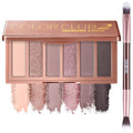 6-Color Neutral Eyeshadow Palette with Brush - Rosy Pink