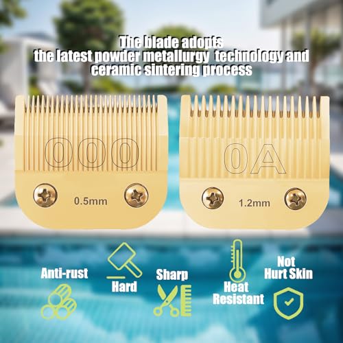 Ruzros Professional Detachable Ceramic Blades Set for Clippers - 5 Pack