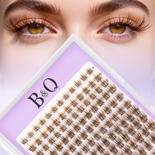 B&Q Brown Lash Clusters Natural Lash Clusters for Light Hair, Reusable MochaLash Cluster Eyelash Extensions Soft Brown False Eyelashes Comfortable Eyelash Clusters Perfect for Occasions£¨MochaLash 02£©