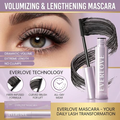 Volumizing & Lengthening Mascara for Mature Women - Waterproof, Smudge-Resistant