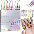12-Color Nail Art Pen Set for DIY Gel Nails Design